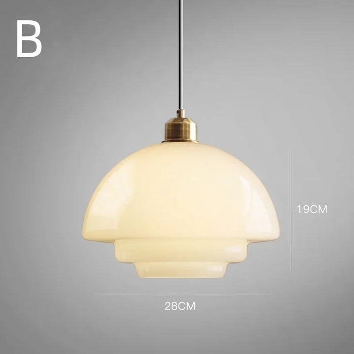 Lunara – Witte glazen hanglamp met zachte uitstraling