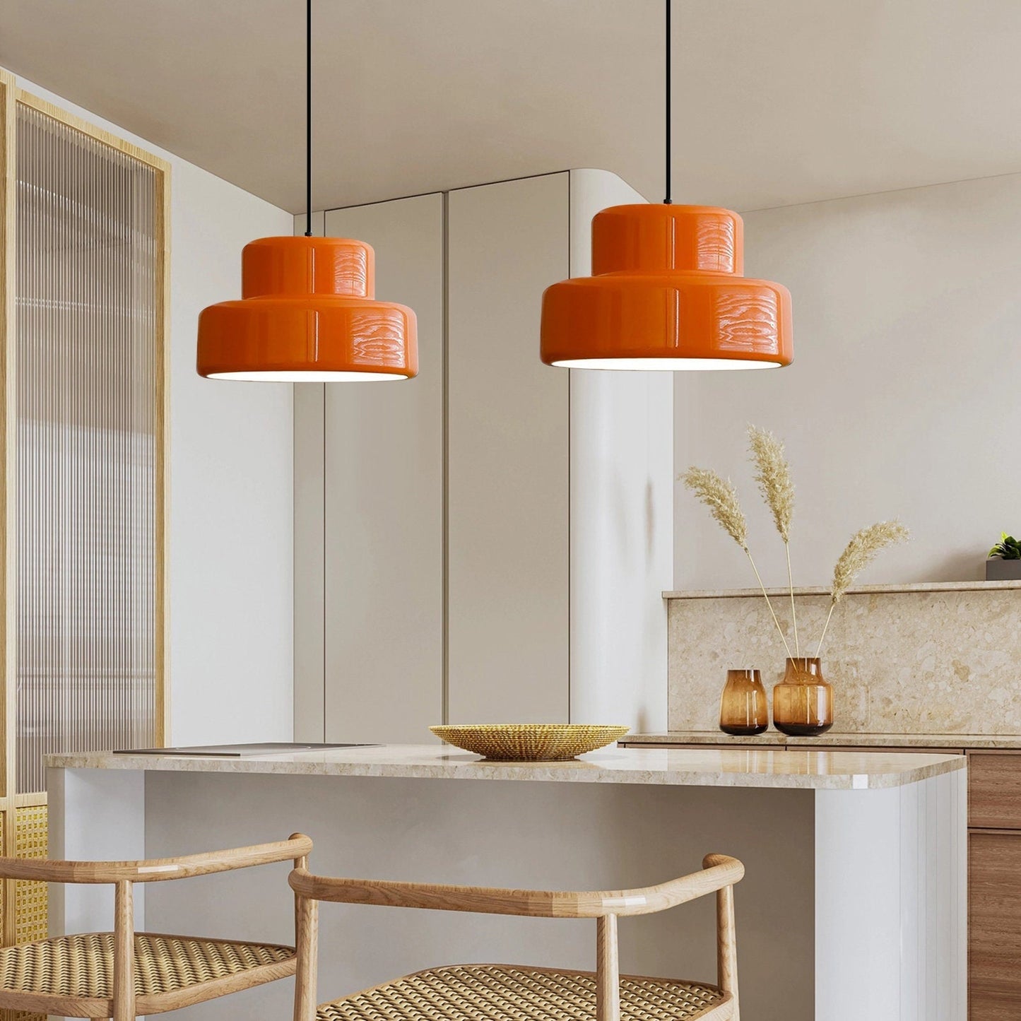 Orange Deco Pendelleuchte