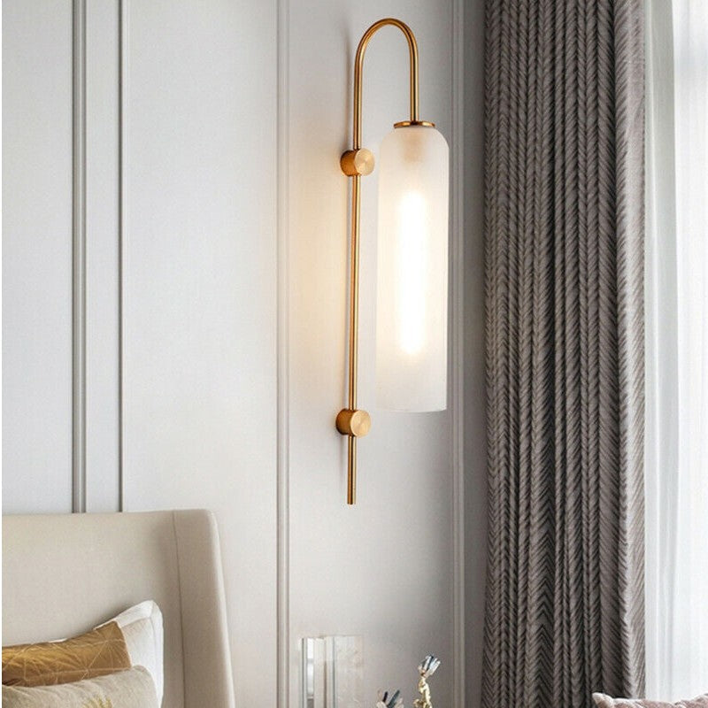 Eldoria - Moderne messing wandlamp in dennengroen