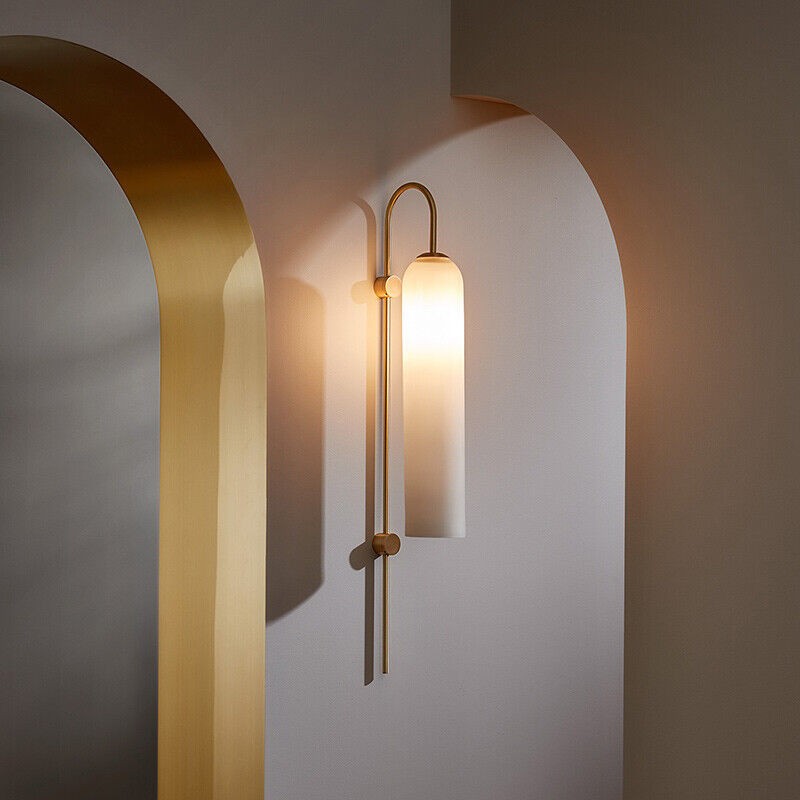 Eldoria - Moderne messing wandlamp in dennengroen