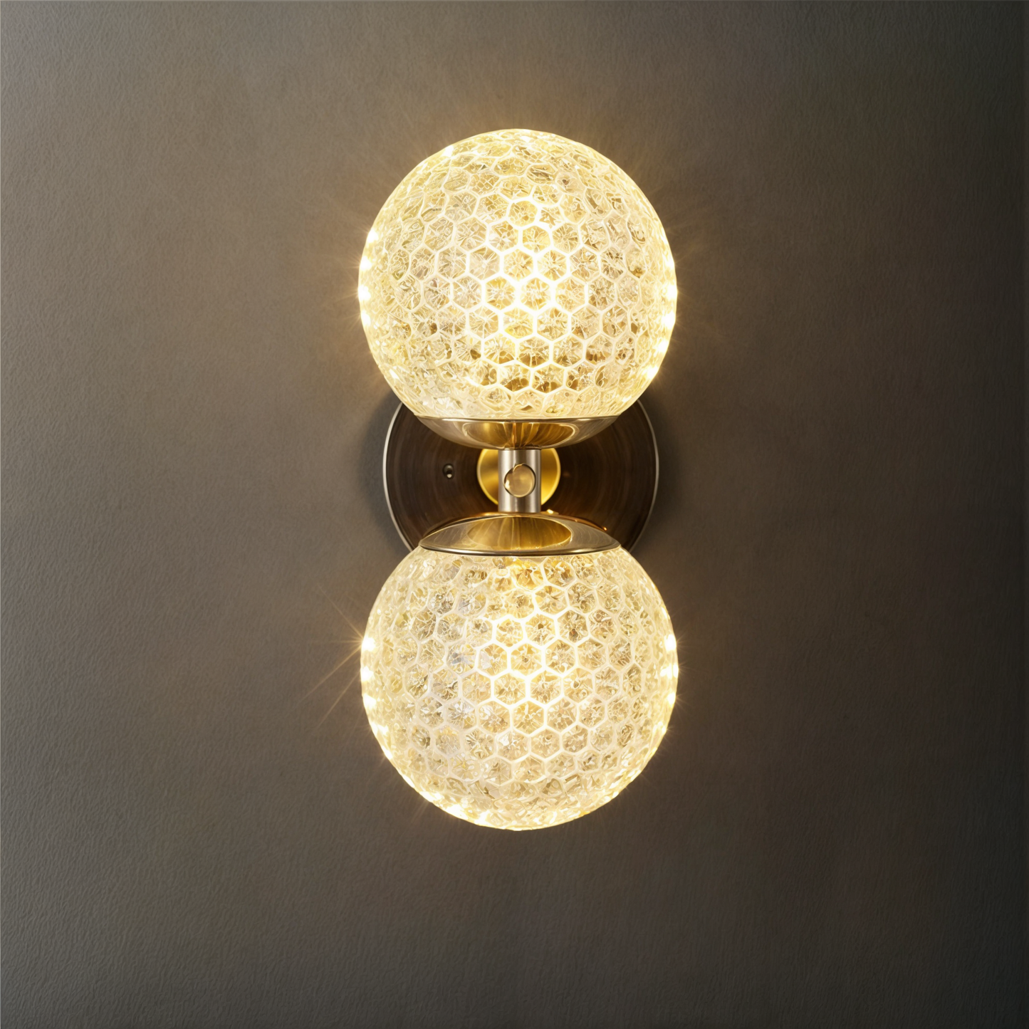 Solvay - Moderne koperen bolwandlamp