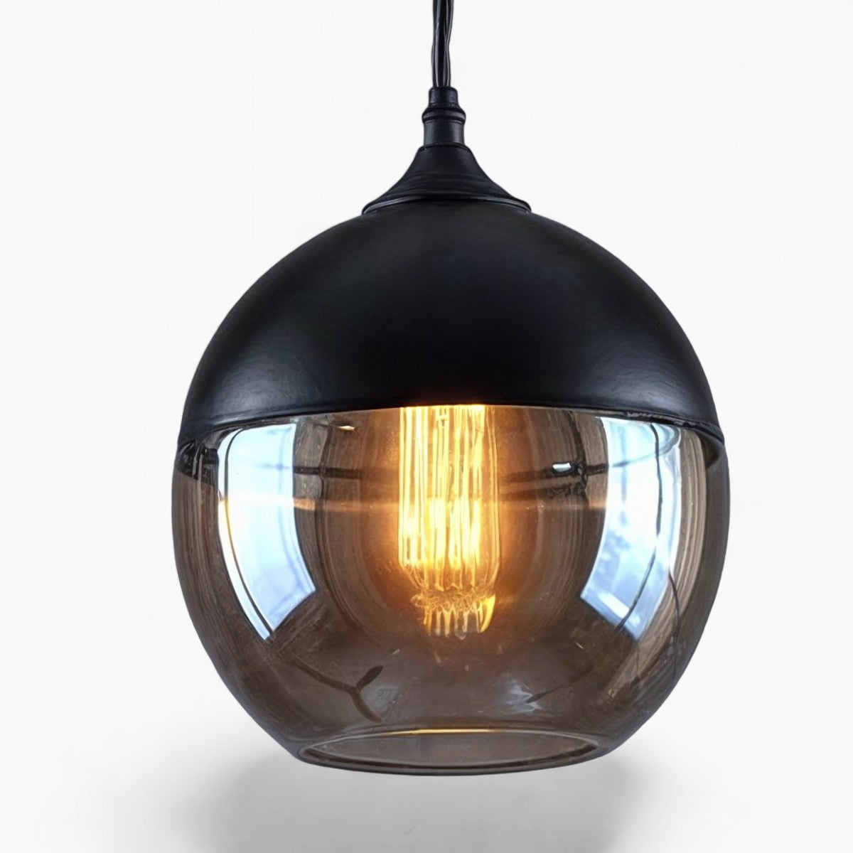 Noah Hanglamp – Modern Scandinavisch, Glas & Hout, E27, 220V