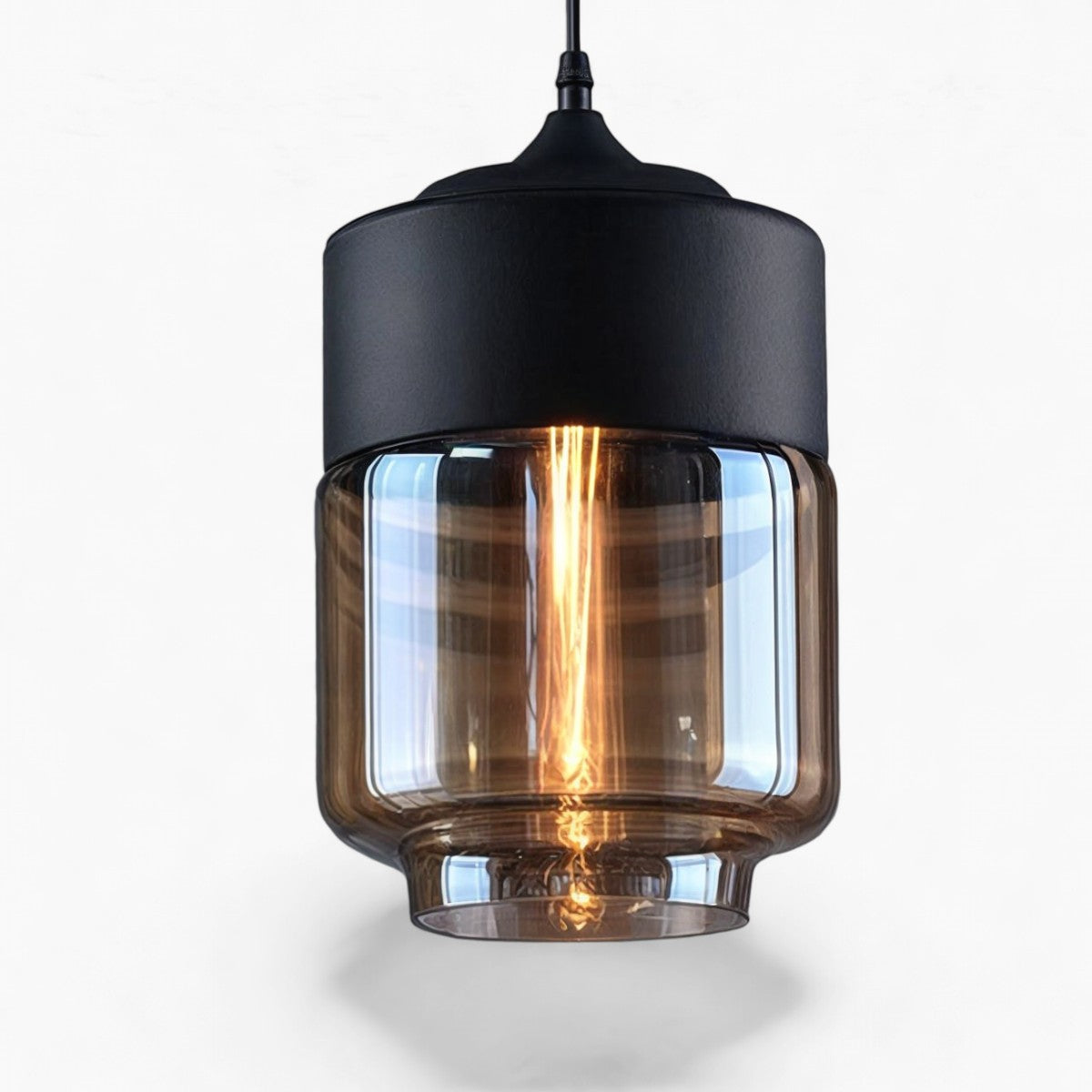 Noah Hanglamp – Modern Scandinavisch, Glas & Hout, E27, 220V