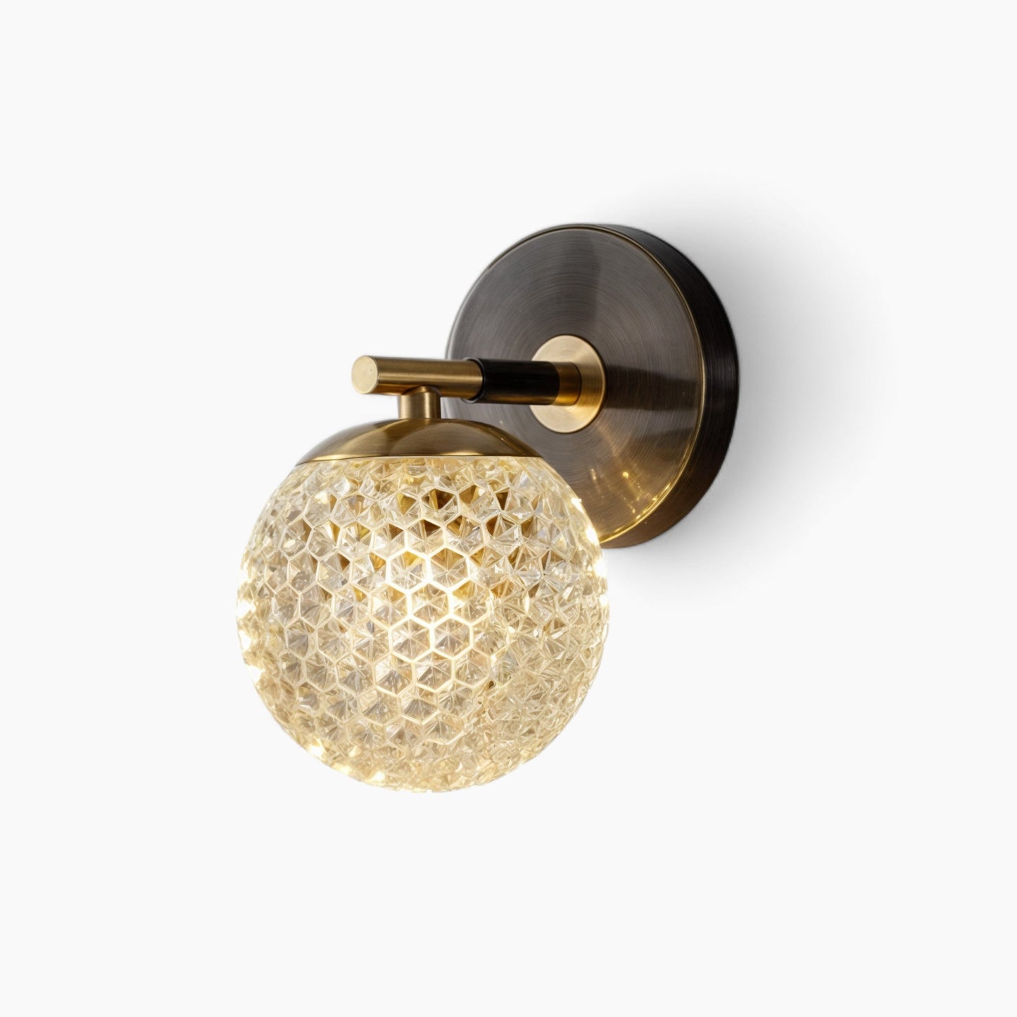Solvay - Moderne koperen bolwandlamp
