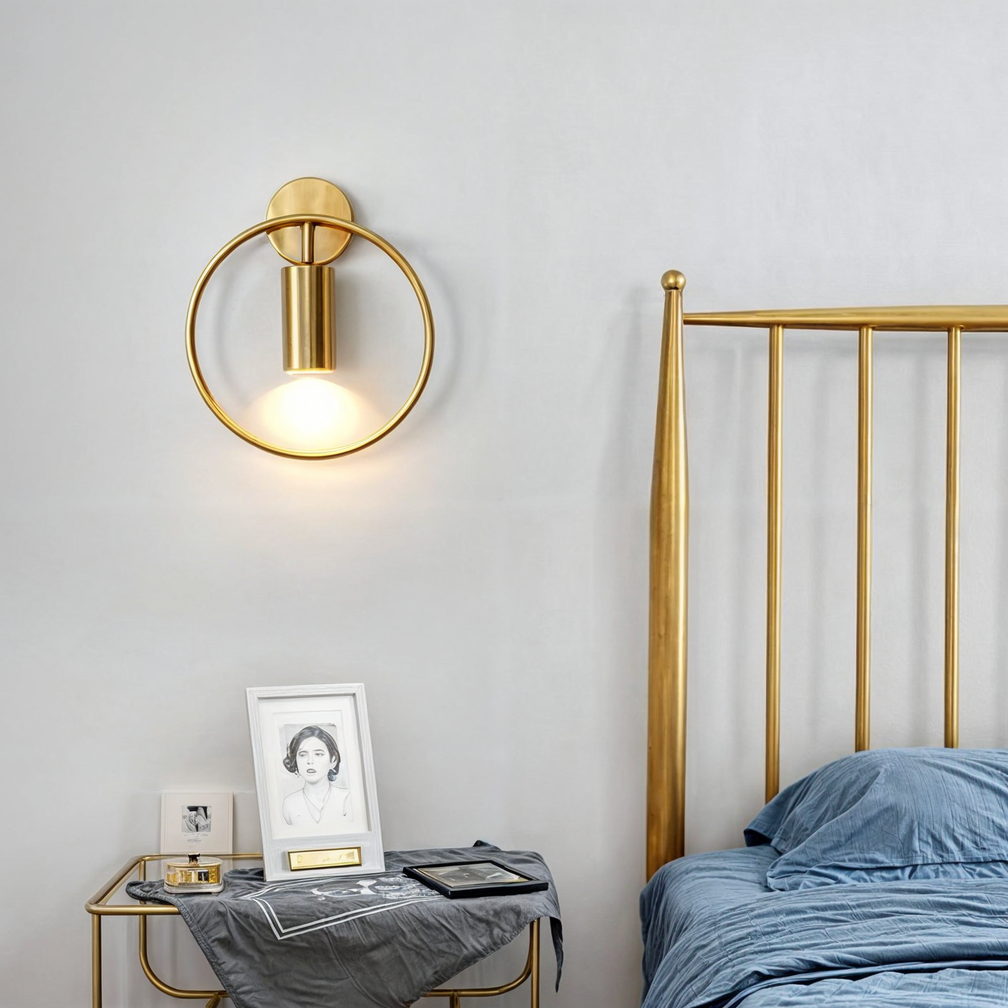 Lucerio - Moderne wandlamp van ijzer en glas