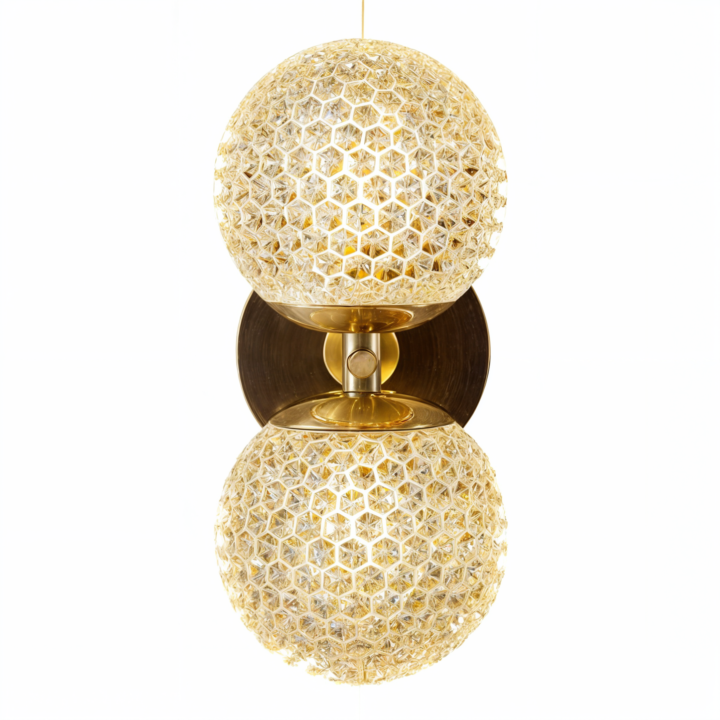 Solvay - Moderne koperen bolwandlamp