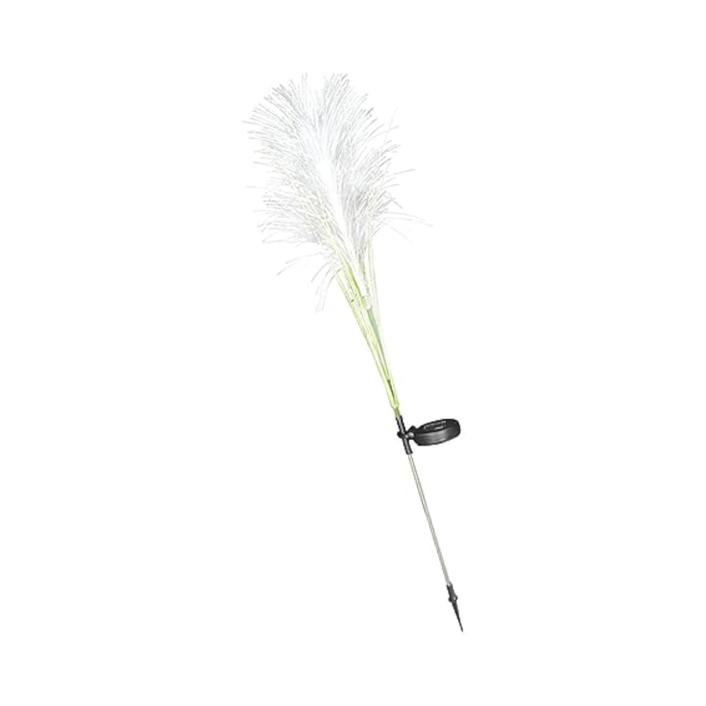 FiberGlow – Solar Buitenlamp met Vezelachtige Reed