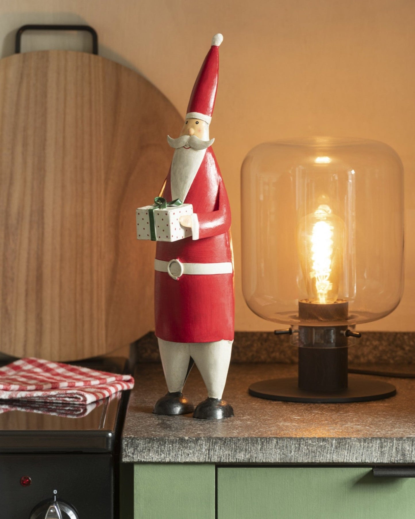 Kiyu – Tafellamp van Glas & Metaal in Transparant en Zwart (Modern Design)