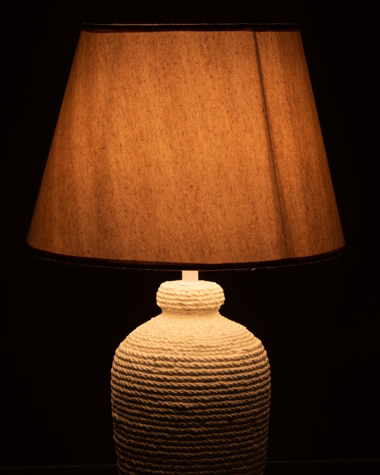 Esmee – Lamp van Cement & Textiel in Wit en Beige (Binnen & Buiten)