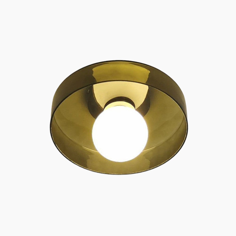 Amber Glow - Moderne plafondlamp met amberkleurig glas (25-35 cm, G9 LED)