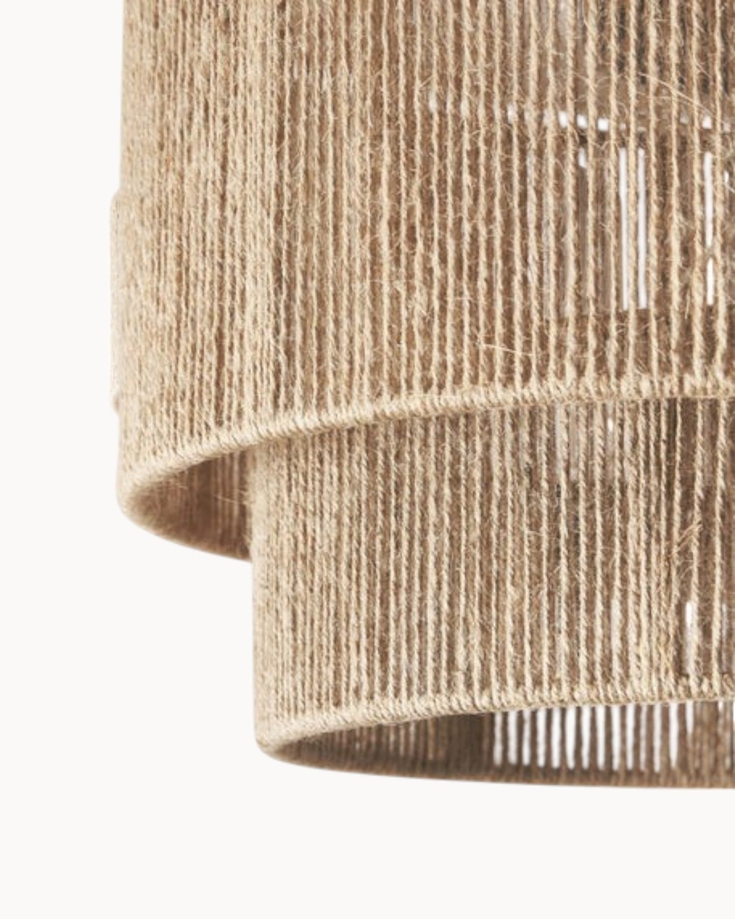 Aurum Drift - Plafondlamp met juten kap en zwarte baldakijn (45 cm)