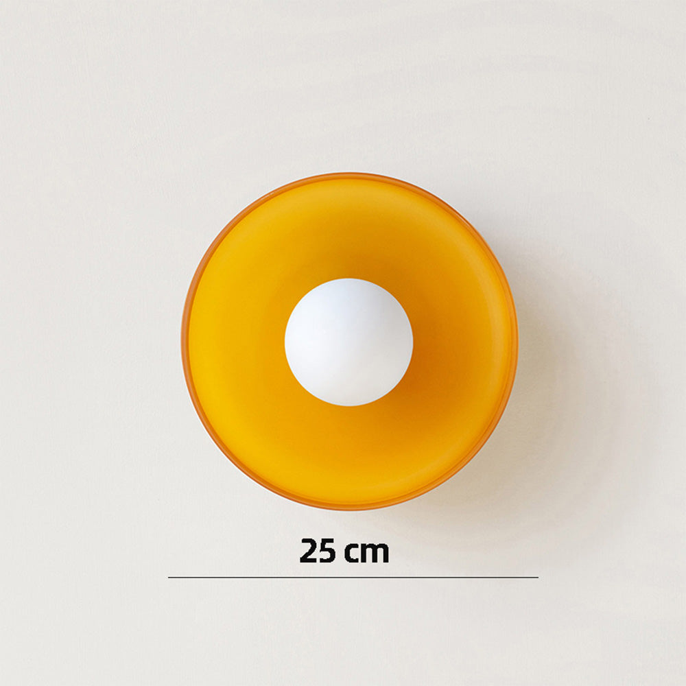 Amber Glow - Moderne plafondlamp met amberkleurig glas (25-35 cm, G9 LED)