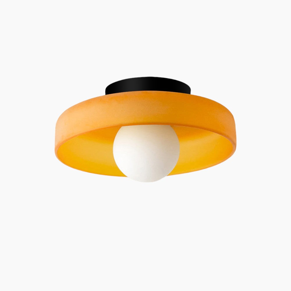Amber Glow - Moderne plafondlamp met amberkleurig glas (25-35 cm, G9 LED)
