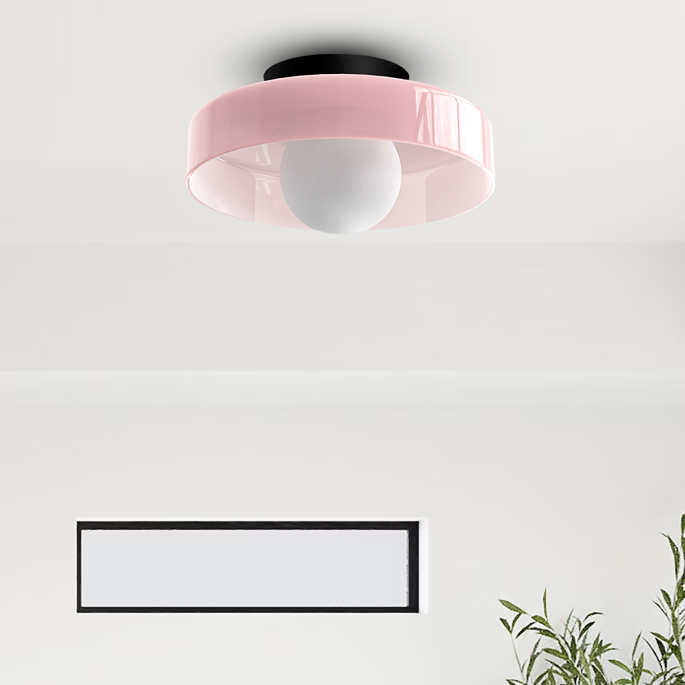 Amber Glow - Moderne plafondlamp met amberkleurig glas (25-35 cm, G9 LED)