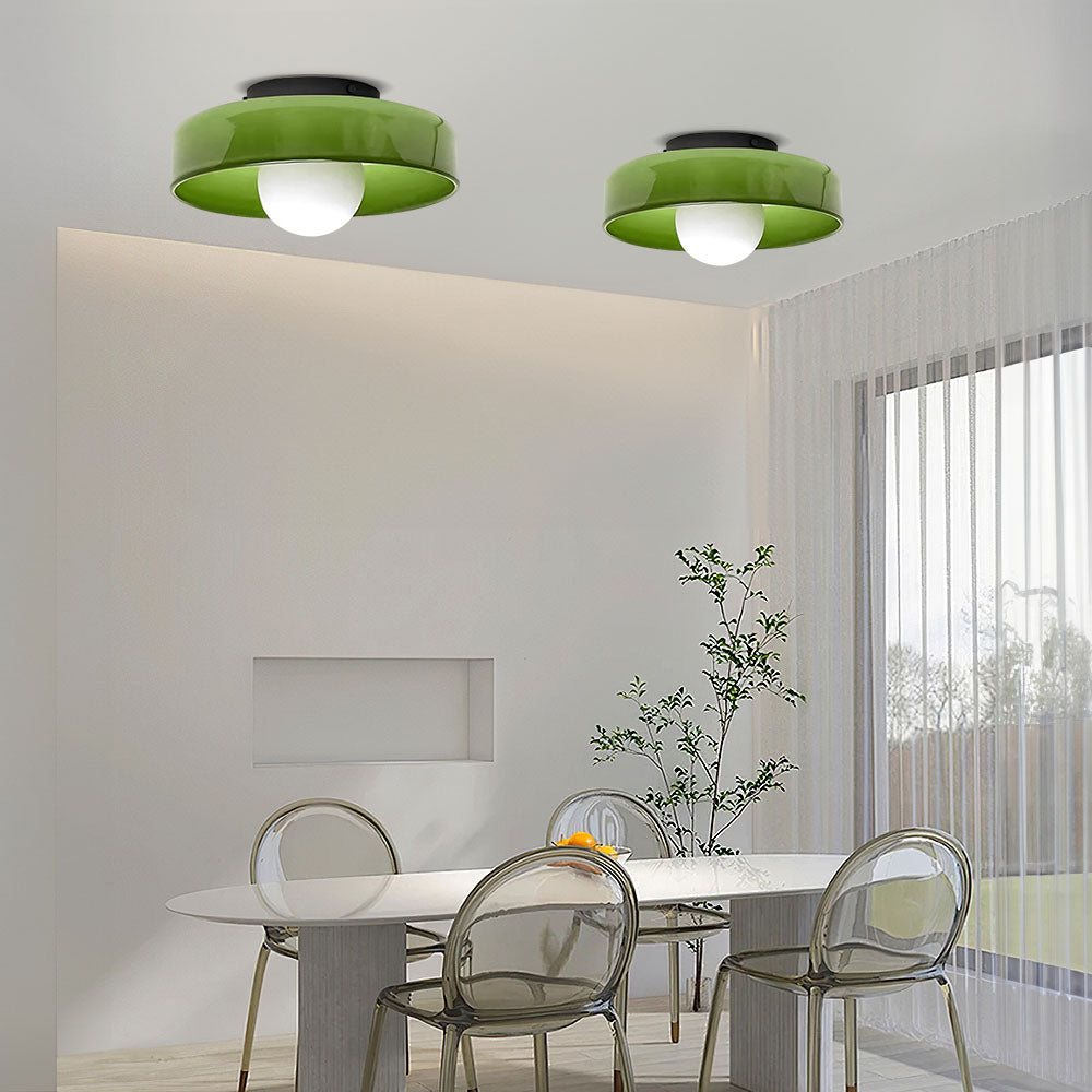 Amber Glow - Moderne plafondlamp met amberkleurig glas (25-35 cm, G9 LED)