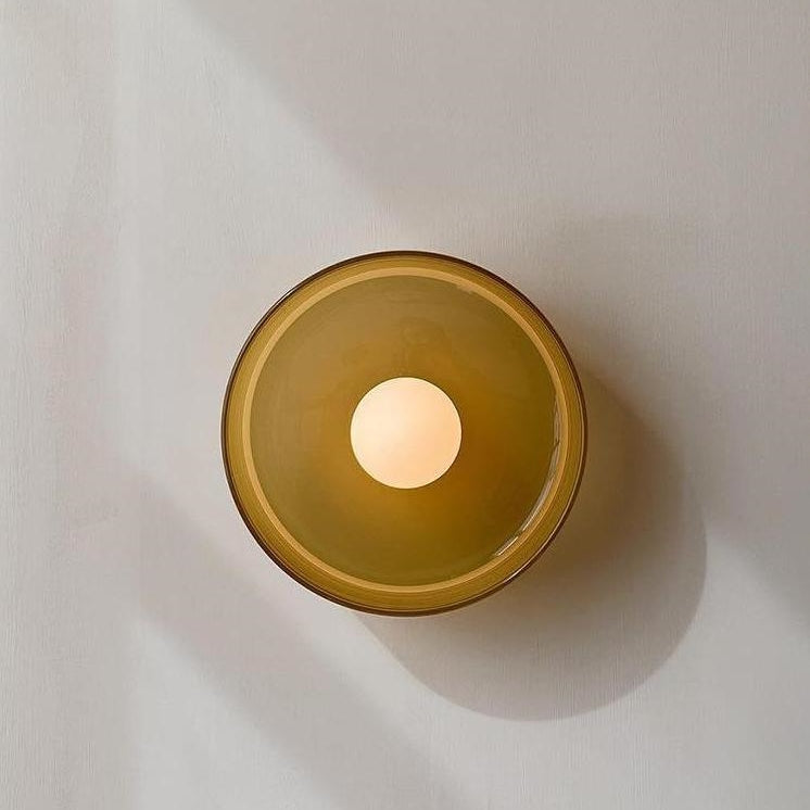 Amber Glow - Moderne plafondlamp met amberkleurig glas (25-35 cm, G9 LED)