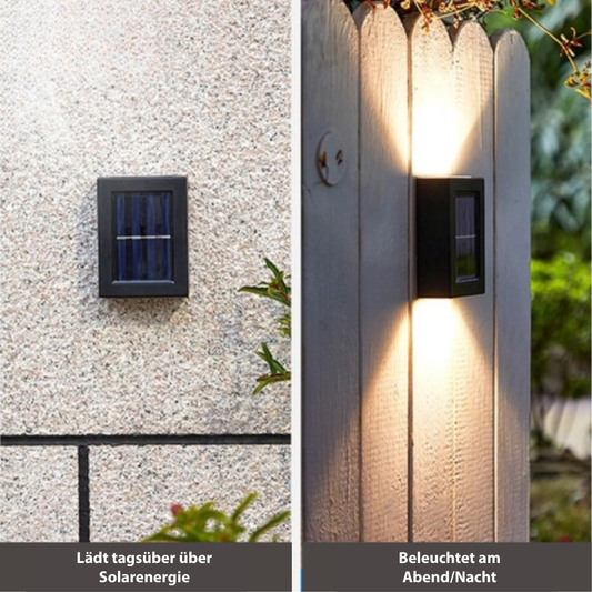 Solvra – Draadloze LED Solar Wandlampen Deluxe voor Buiten
