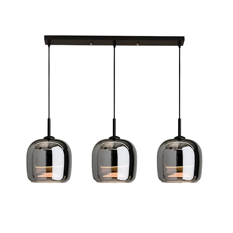 Noira – Scandinavische hanglamp van zwart glas met moderne elegantie