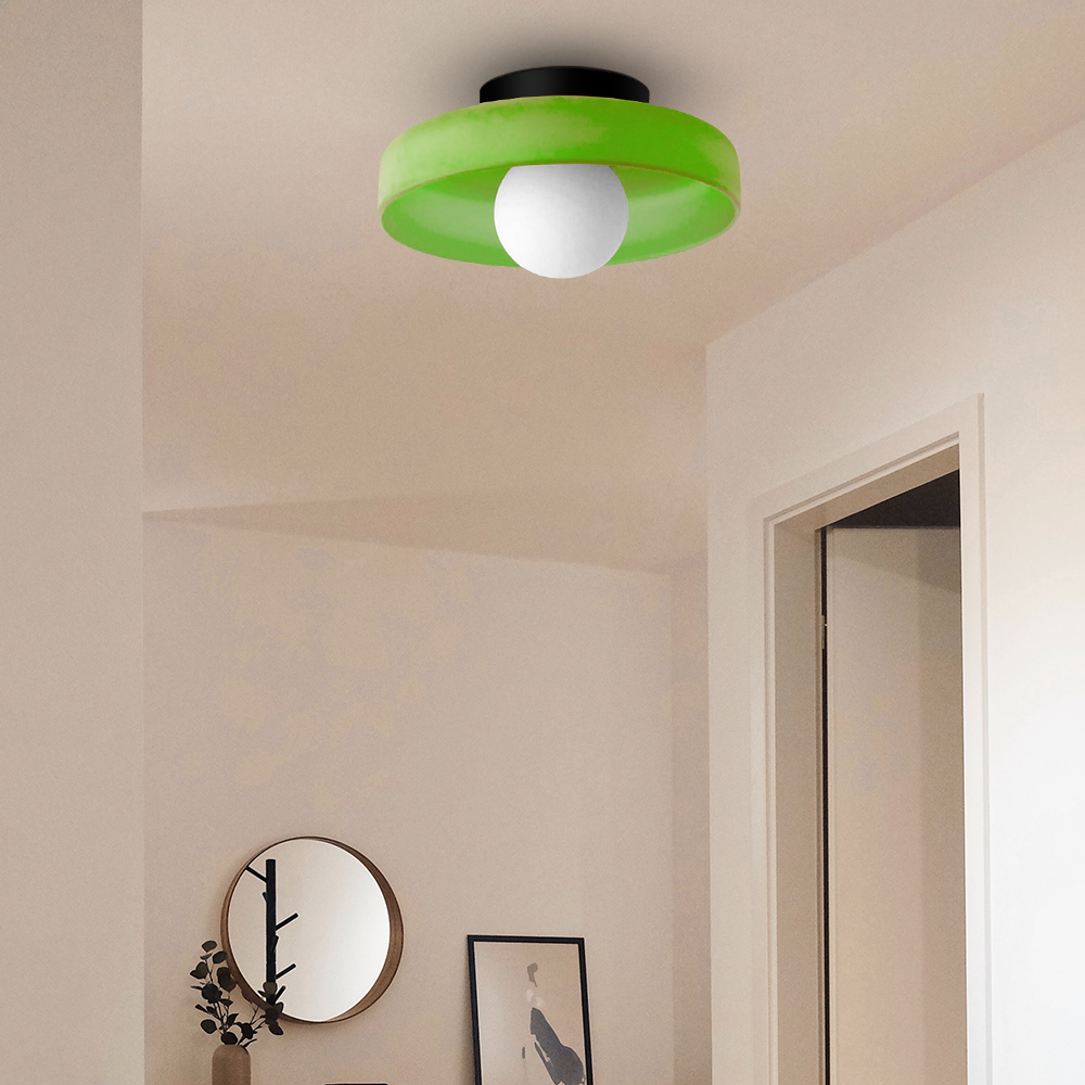 Amber Glow - Moderne plafondlamp met amberkleurig glas (25-35 cm, G9 LED)