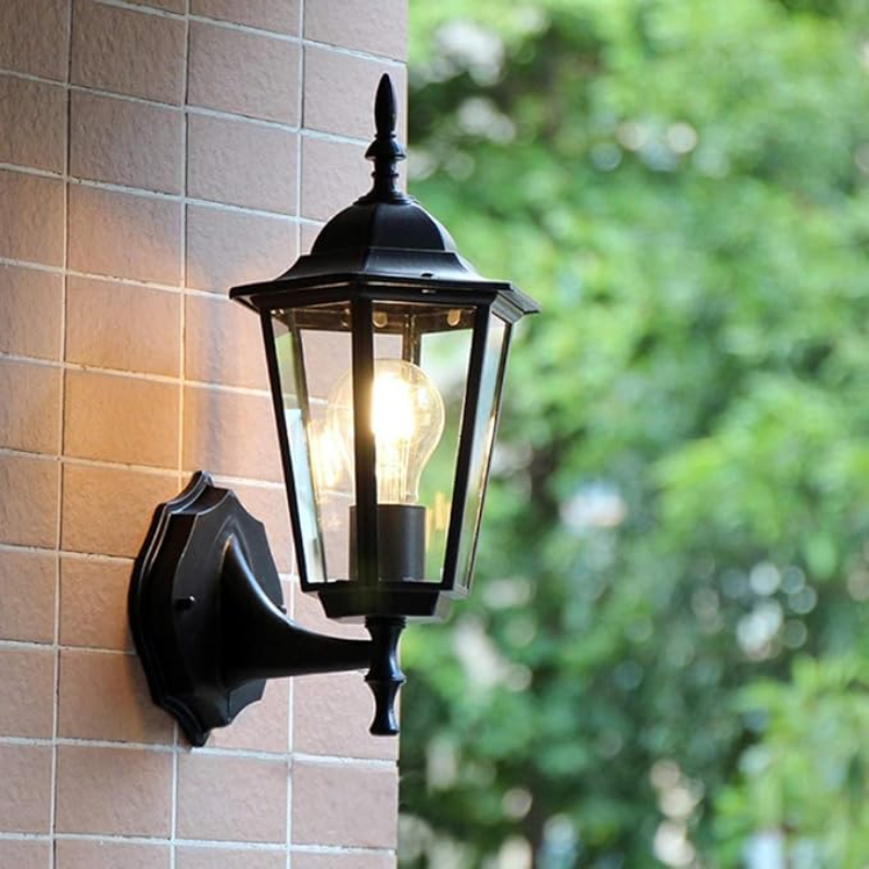 VintageGlow – Retro Glas Buitenwandlamp voor de Tuin