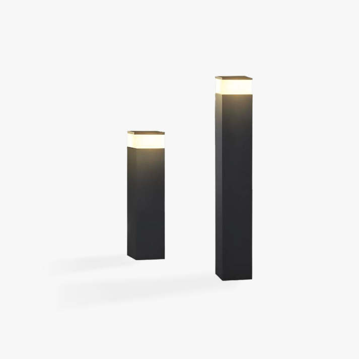 VetroLux – Industriële LED Buitenlamp van Metaal in Rechthoekig Design