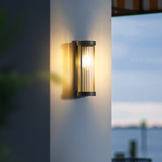 Zylindrische Solar Buitenlamp – Modern Design met Glas en Metaal