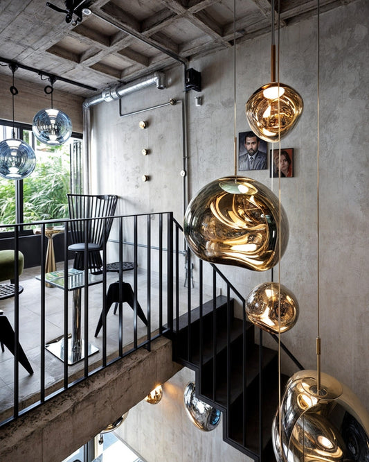 Glow Amber LED Hanglamp – Modern Acryl Design in Goud