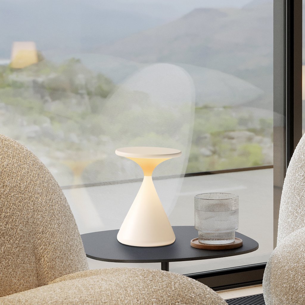 Aeron – Draadloze Zandloper Tafellamp met Modern Karakter
