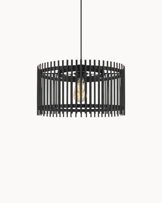 Bamboo Glow Hanglamp – Zwart, 40 x 126 cm
