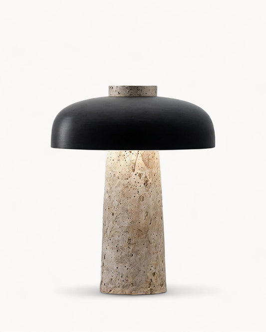 Noa – Travertin Tafellamp met LED & Dimmer