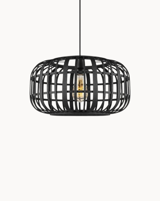 Boho Bamboe Hanglamp – Zwart, 40 x 126 cm