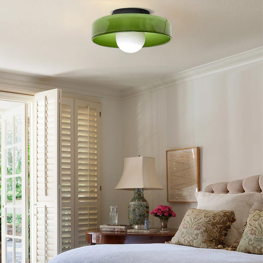 Amber Glow - Moderne plafondlamp met amberkleurig glas (25-35 cm, G9 LED)