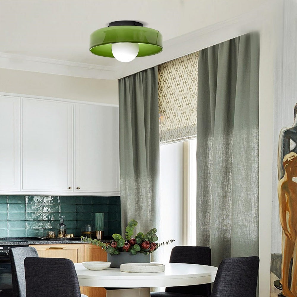 Amber Glow - Moderne plafondlamp met amberkleurig glas (25-35 cm, G9 LED)
