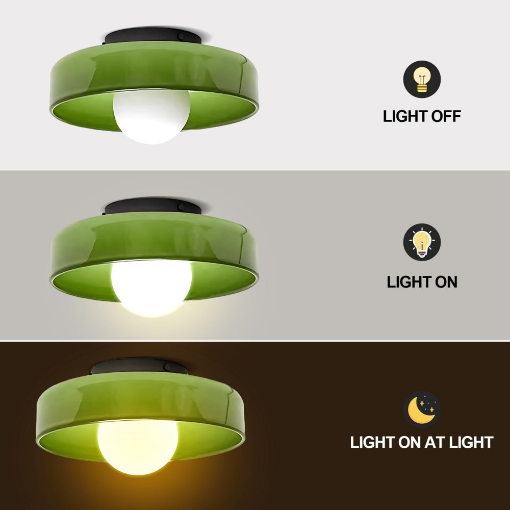 Amber Glow - Moderne plafondlamp met amberkleurig glas (25-35 cm, G9 LED)
