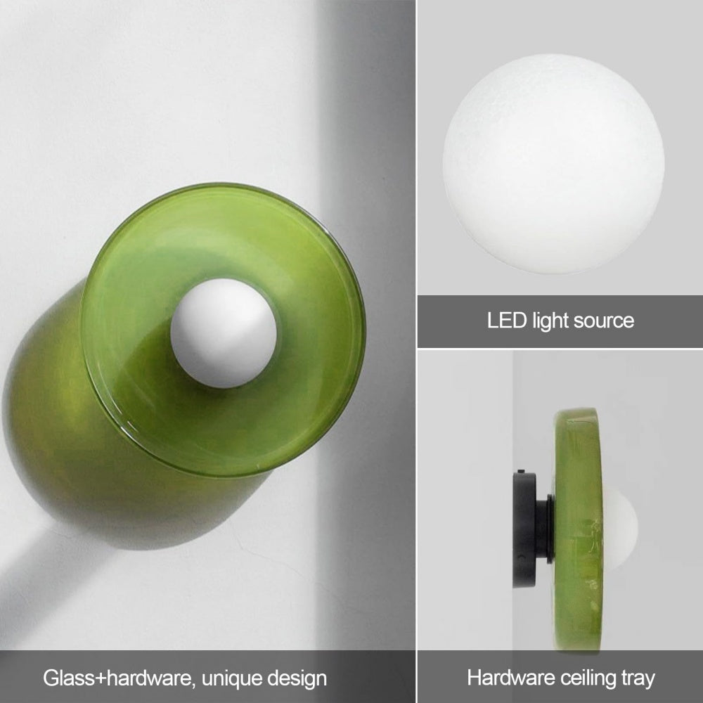Amber Glow - Moderne plafondlamp met amberkleurig glas (25-35 cm, G9 LED)