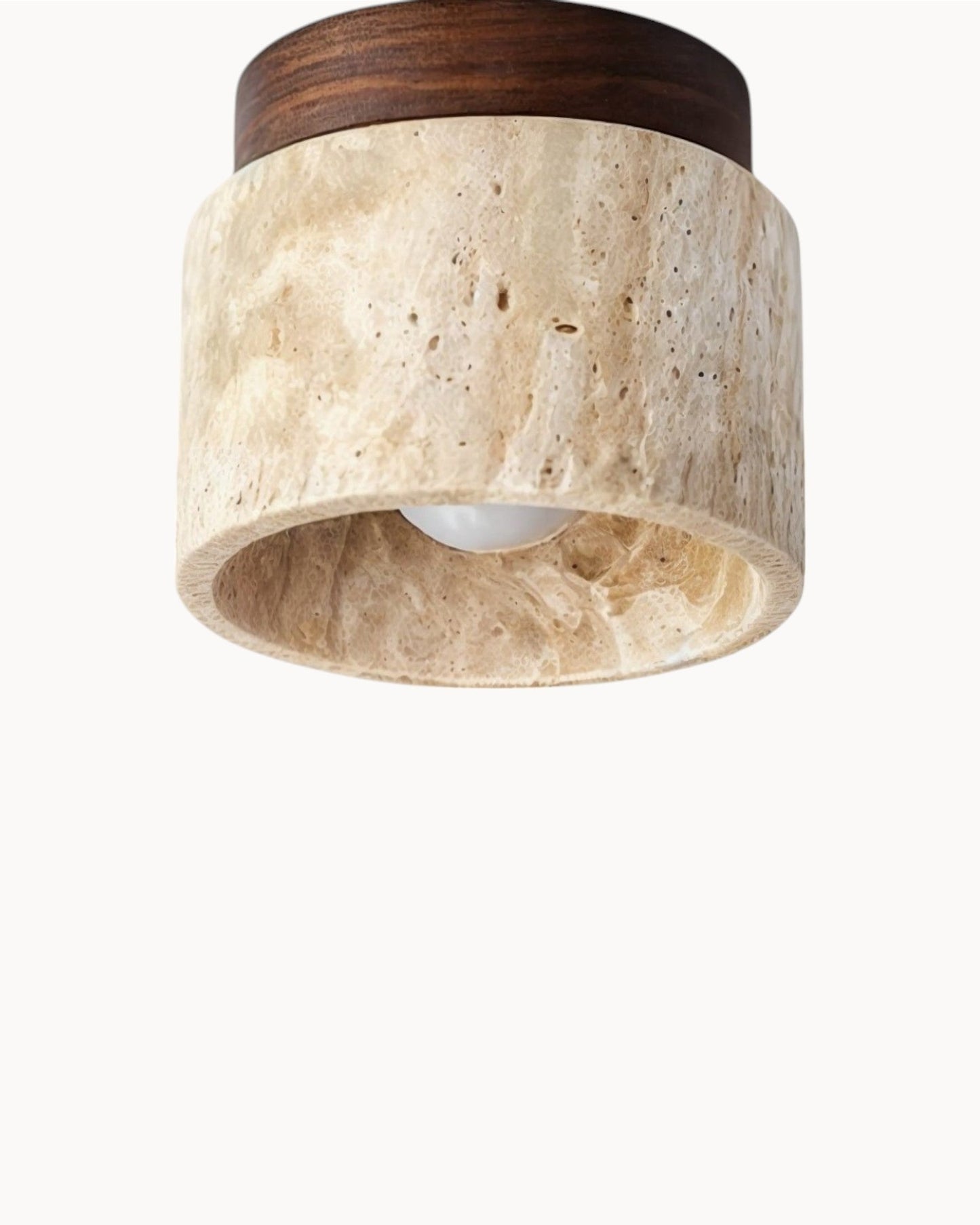ZenLume – Houten plafondlamp in Japanse Wabi-Sabi stijl
