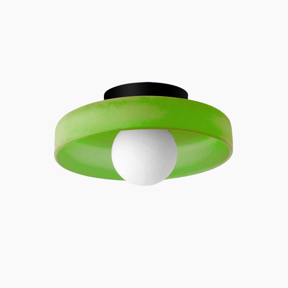 Amber Glow - Moderne plafondlamp met amberkleurig glas (25-35 cm, G9 LED)