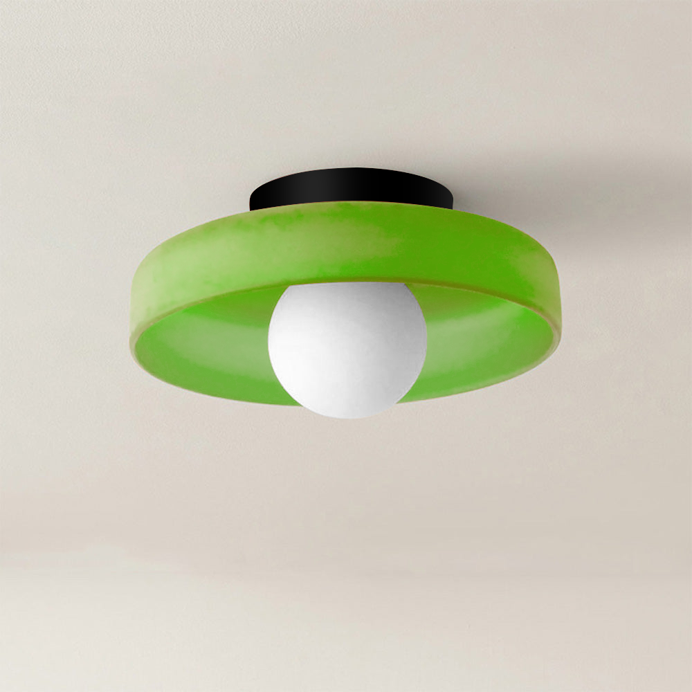 Amber Glow - Moderne plafondlamp met amberkleurig glas (25-35 cm, G9 LED)
