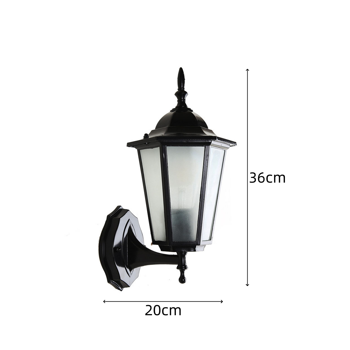 VintageGlow – Retro Glas Buitenwandlamp voor de Tuin