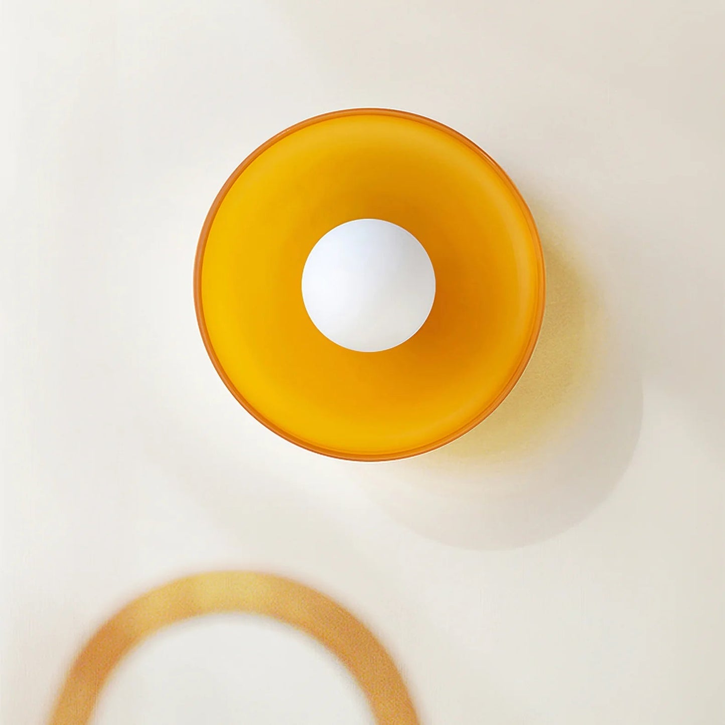 Amber Glow - Moderne plafondlamp met amberkleurig glas (25-35 cm, G9 LED)
