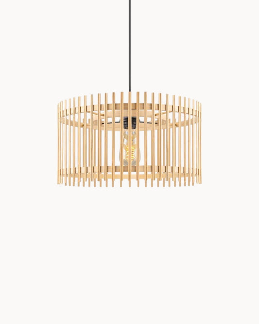 Sienna Boho Hanglamp – Bamboe, Beige, 40x126 cm