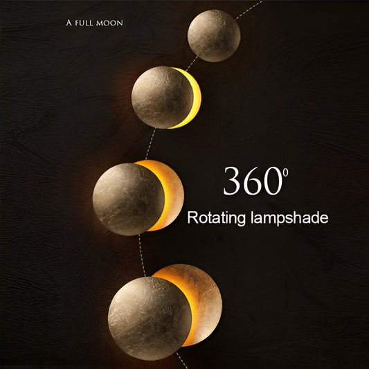 EclipseGlow – 360 draaibare LED-wandlamp voor een tijdloos sfeerlicht