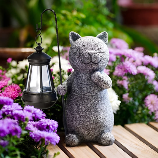 KittyBeam – Schattige zonne-energie kattenlantaarn voor tuinplezier