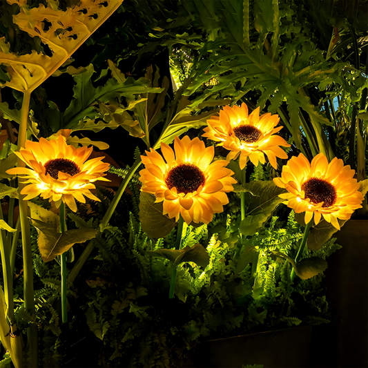 FloraLuce – Realistische zonnebloem solarverlichting voor de tuin