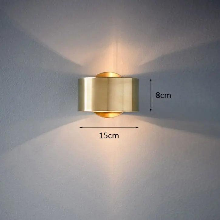 Soltero - Moderne wandlamp met zwart-gouden afwerking