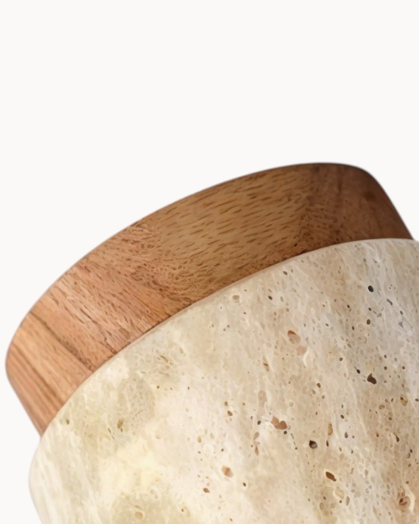 ZenLume – Houten plafondlamp in Japanse Wabi-Sabi stijl