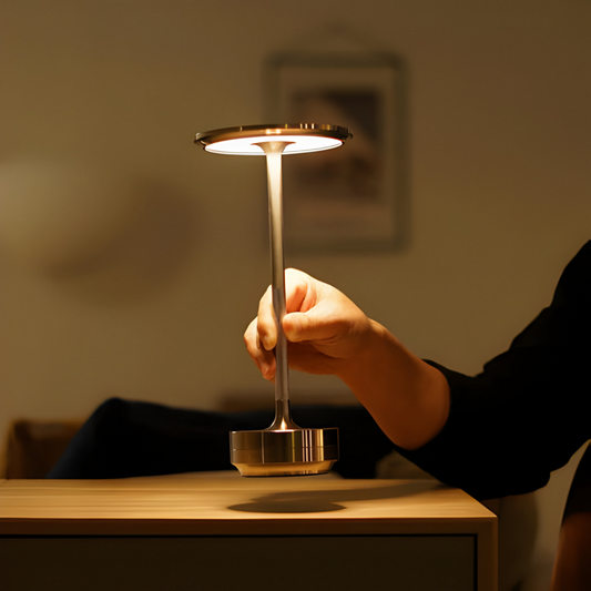 GlowLight – Draadloze designlamp: USB-oplaadbare, touch-bedienbare tafellamp voor sfeervolle verlichting