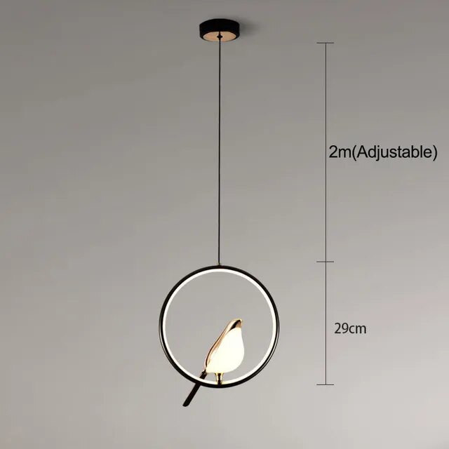 BirdieLux – Luxe Pendellamp met Gouden Vogelaccent