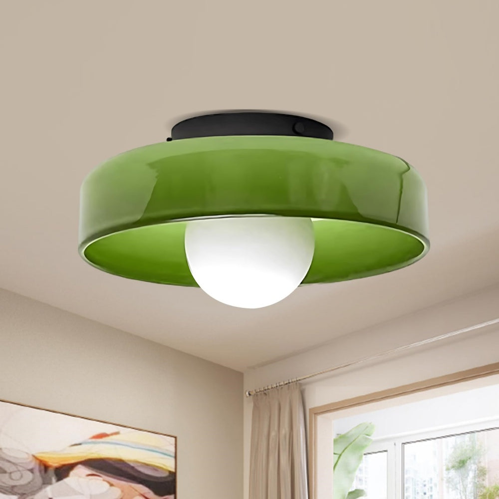 Amber Glow - Moderne plafondlamp met amberkleurig glas (25-35 cm, G9 LED)
