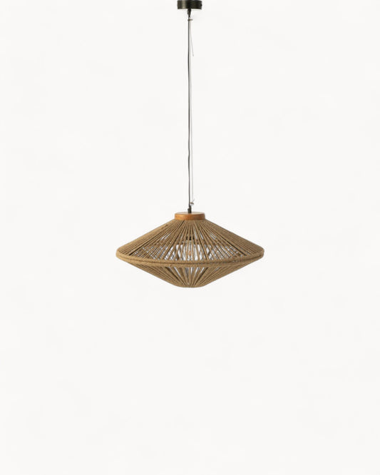Aurelia Hanglamp – Metaal en Jute, Natuurlijk Bruin, Klein
